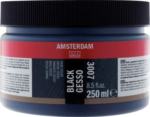Amsterdam Svart gips 3007 krukke 250 ml