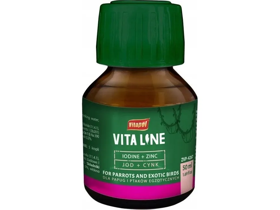 Vitapol Vitaline Sink + jod for eksotiske fugler 50ml