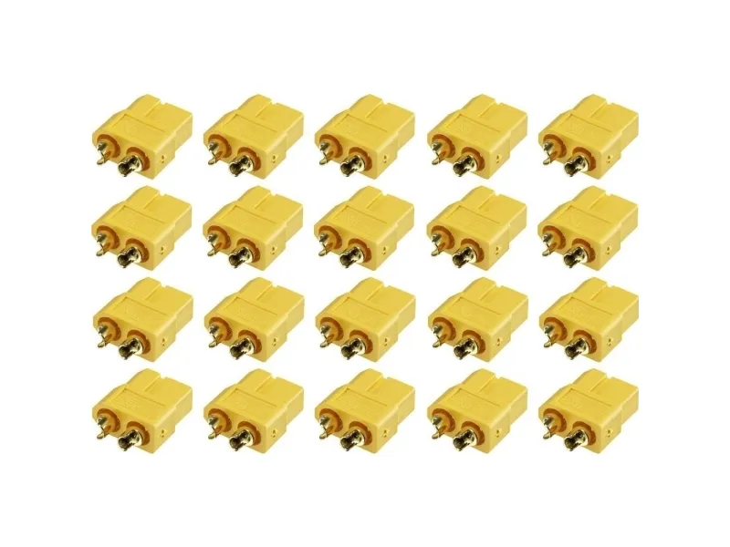 Reely 1399713 batterikontakt XT60 forgylt, 20 stk