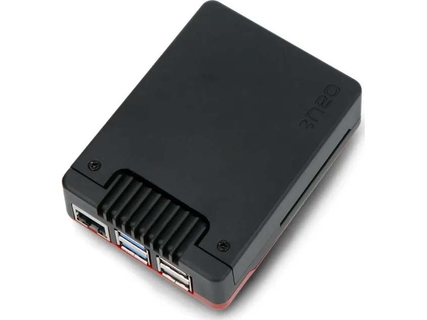 Argon40 Argon Neo 5 Bred – kabinett til Raspberry Pi 5 med vifte – svart/rød (ARG-24095)