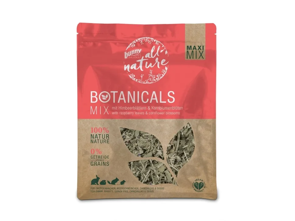 Botanicals Maxi Mix med hindbærblade og kornblomstblomster (400g)