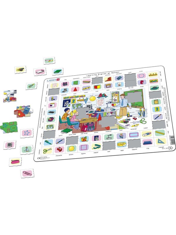 Larsen Puzzles Learning English at School (Maxi)