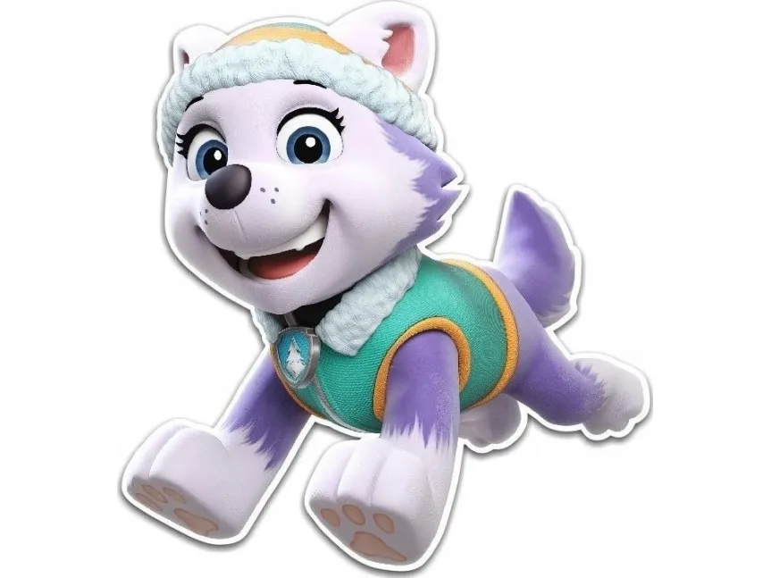 Paw Patrol veggklistremerke med Everest - 22 x 22 cm