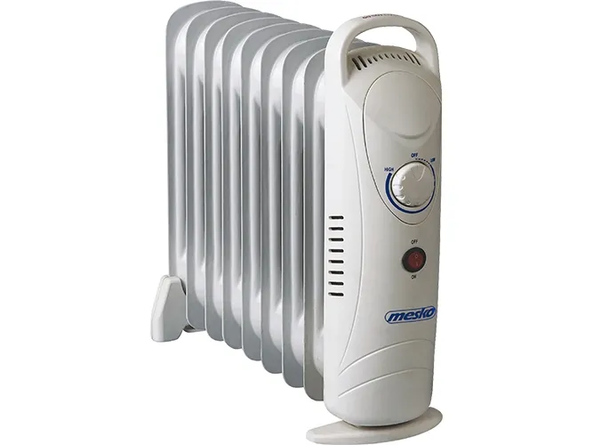 Mesko Home MS7805, Olje-elektrisk romvarmer, Olje, Innendørs, Gulv, Hvit, 1000 W