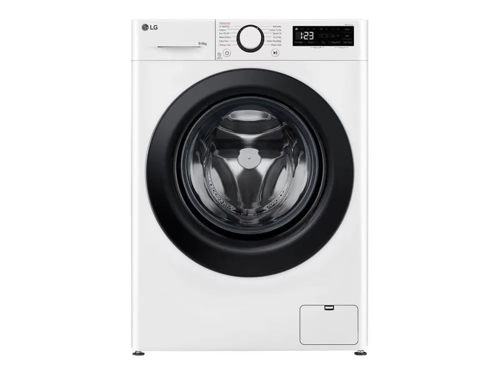 LG Serie R5 F4DR509SBW - Vaskemaskin/tørker - bredde: 60 cm - dybde: 62 cm - høyde: 85 cm - frontileggelse - 9 kg - 1400 rpm - hvit
