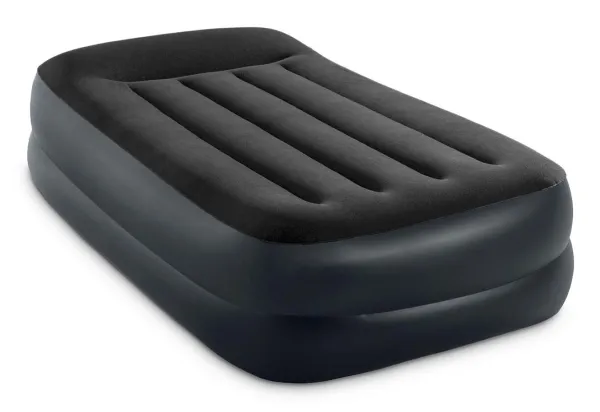 Intex DuraBeam+ Pillow Rest Raised, Enkel madrass, Rektangel, Inne & Ute, Innebygd luftpumpe