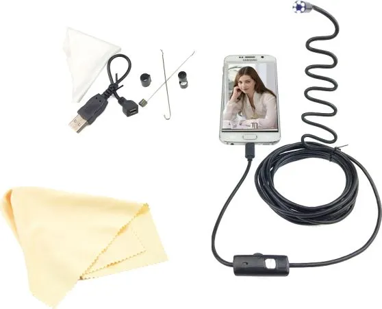 Xrec endoskop inspeksjonskamera USB 5 m, stiv kabel (5829037)