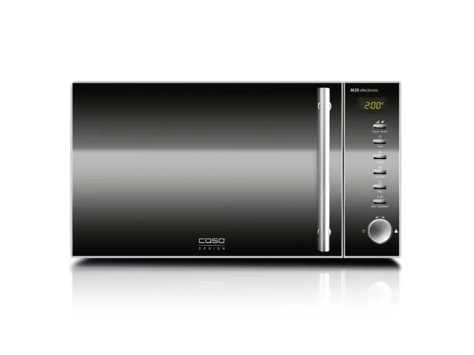 Caso M 20, Benkeplate, Solo mikrobølge ovn, 20 l, 800 W, Knapper, Rotasjon, Sort