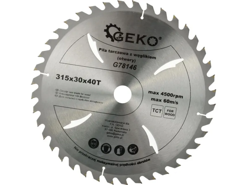 Geko treskive 315x30x40T (G78146)