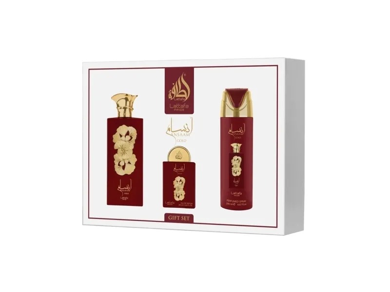 Lattafa Pride Ansaam gaveeske Eau de Parfum 100 ml + 20 ml + deodorant 200 ml unisex