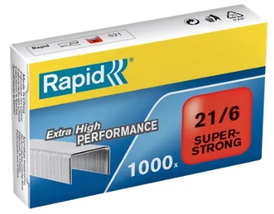 Hæfteklammer 21/6 Rapid Super Strong - (1000 stk.)