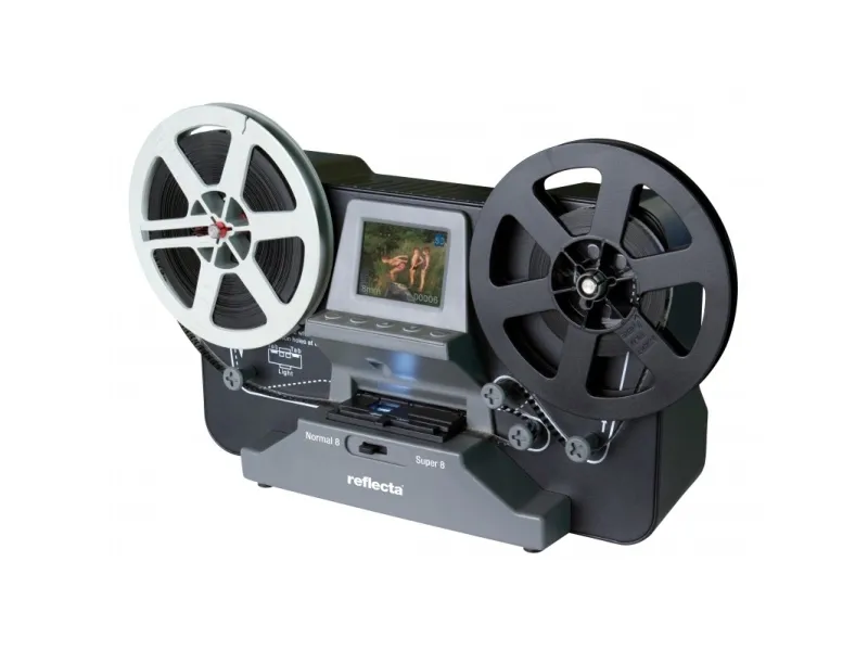 Reflecta Super 8 Normal 8 filmskanner 1440 x 1080 piksler Super 8 rullfilmer, Normal 8 rullfilmer, TV-utgang, minnekortspor, display, digitalisering (66040)