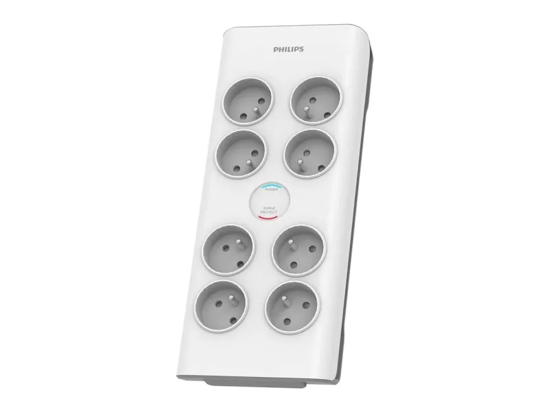 Philips SPN7080WA/60, 900 J, 8 AC-utganger, 3680 W, 16 A, Hvit, 2 m
