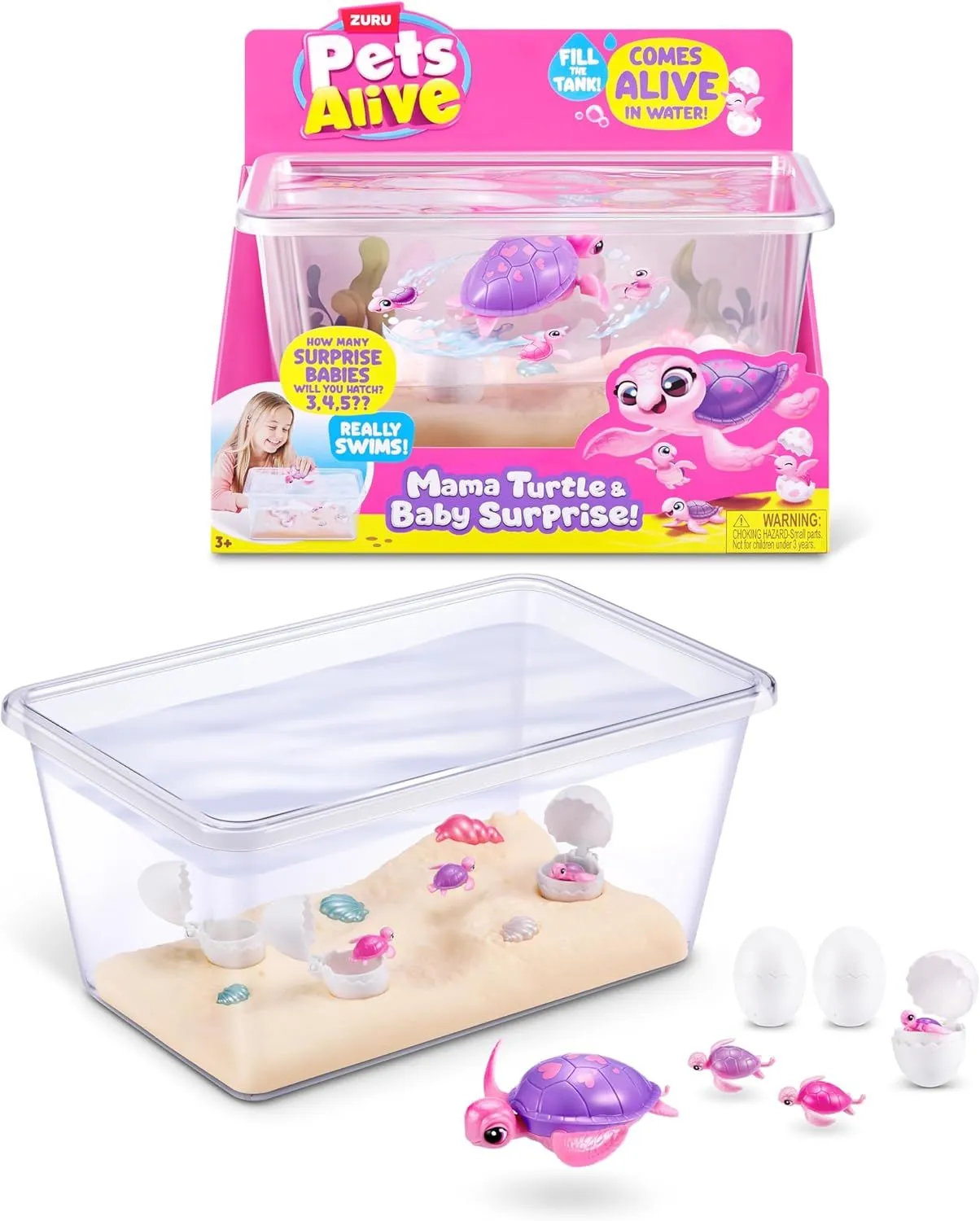 Pets Alive Mama Turtle Surprise, gutt/jente