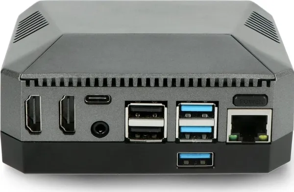 Argon40 aluminiumsdeksel for Raspberry Pi 4B med vifte - Argon ONE M.2 - Grå