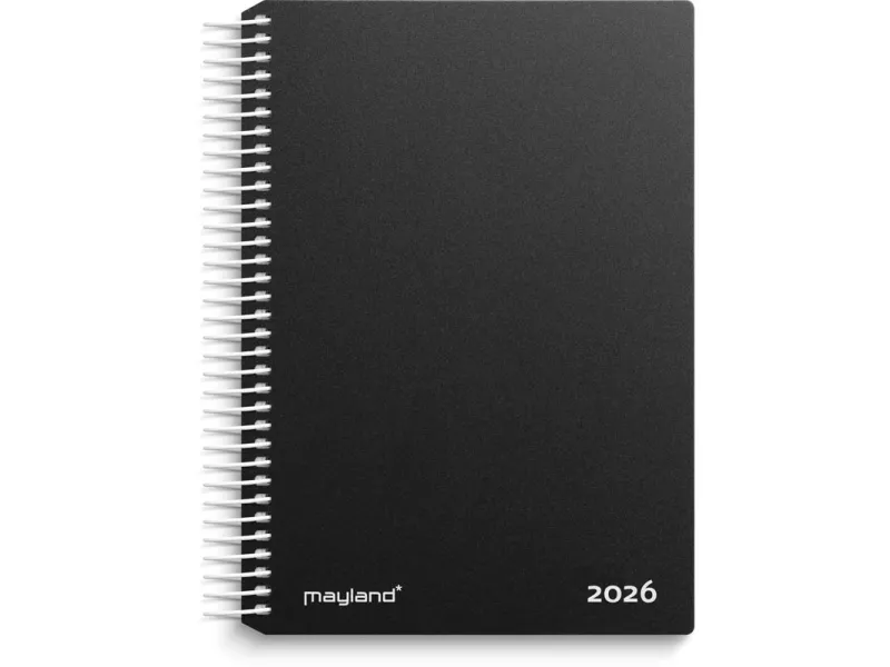 Dagkalender sort PP-plast 2026