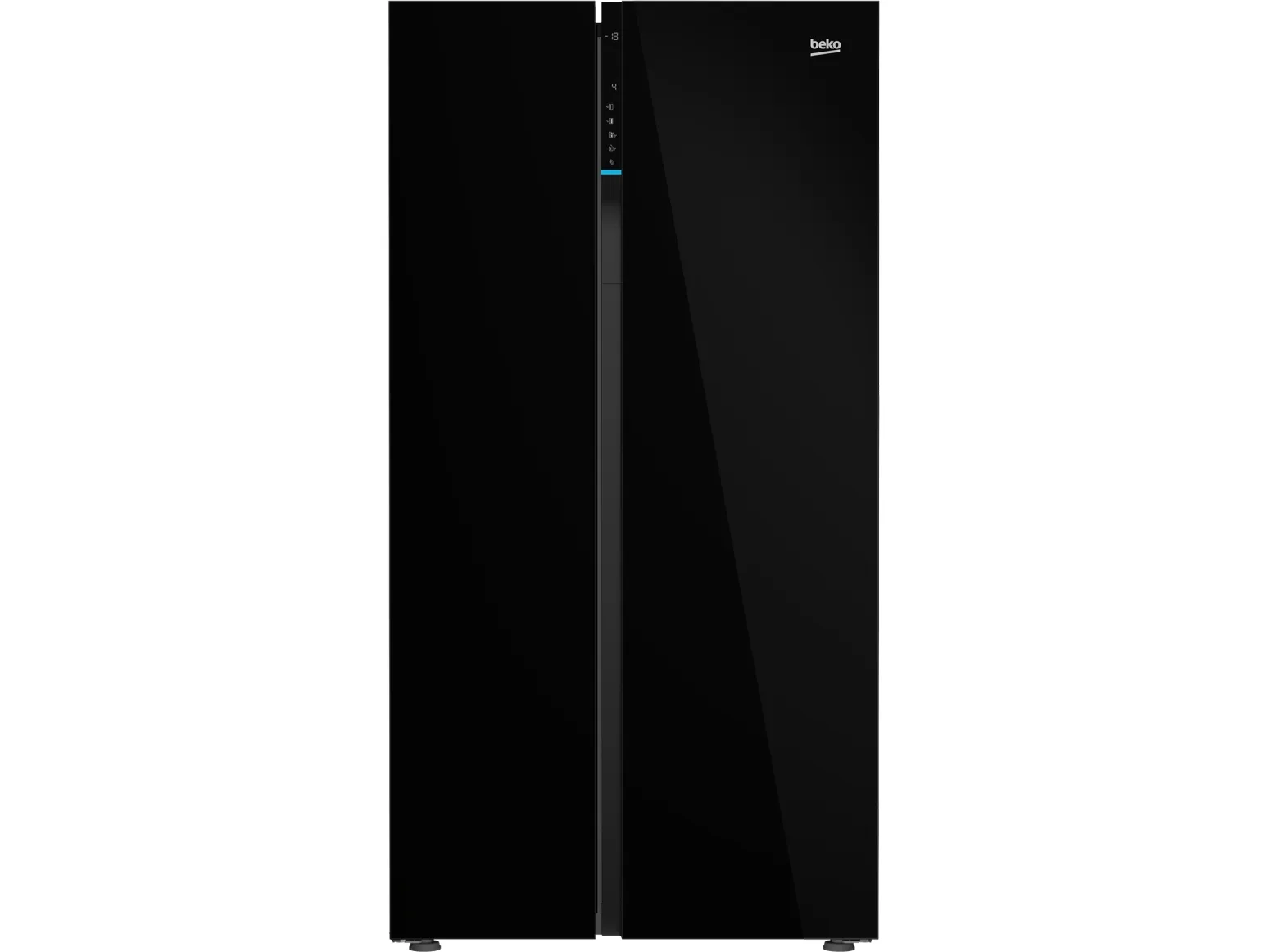 Beko GN163140ZGBN, Frittstående, Amerikansk dør, Svart, Berøringskontroll, LED, På dør