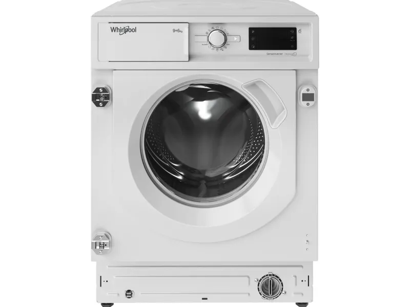 Whirlpool BI WDWG 961485 EU, Frontmatet, Innebygget, Venstre, Hvit, Knapper, Rotasjon, 58 l