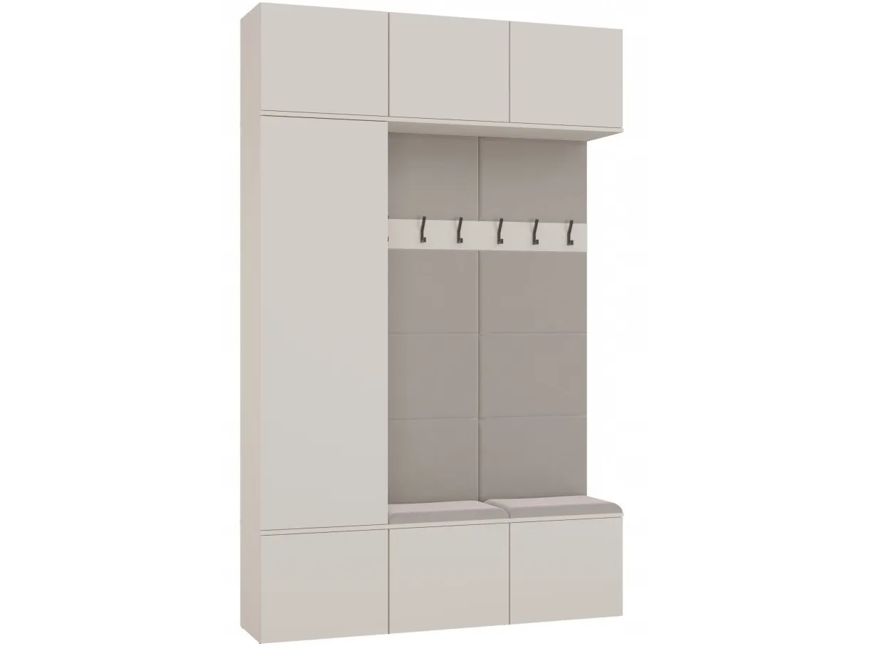 Goodhome garderobe HAGA III 1S+2W KASZMIR - skap + 2x hengere