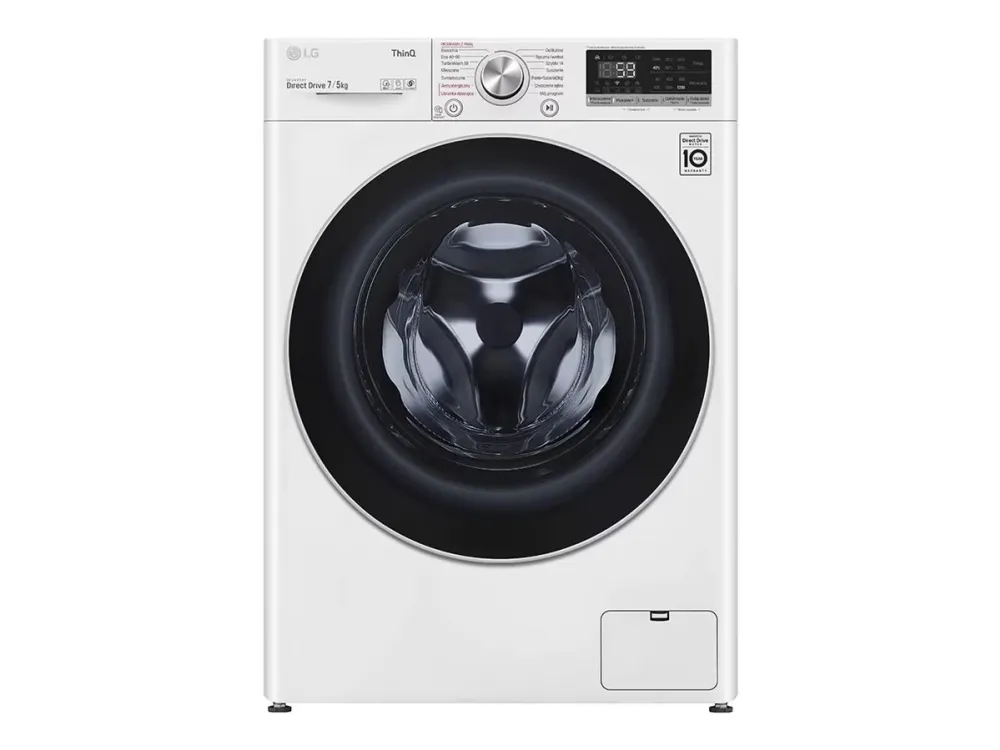 LG Serie V5 F2DV5S7S1E - Vaskemaskin/tørker - Wi-Fi - bredde: 60 cm - dybde: 53.5 cm - høyde: 85 cm - frontileggelse - 7 kg - 1200 rpm - hvit