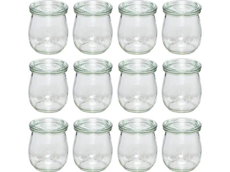 Jata WECK Tulip-glasskrukke 220 ml, sett med 12