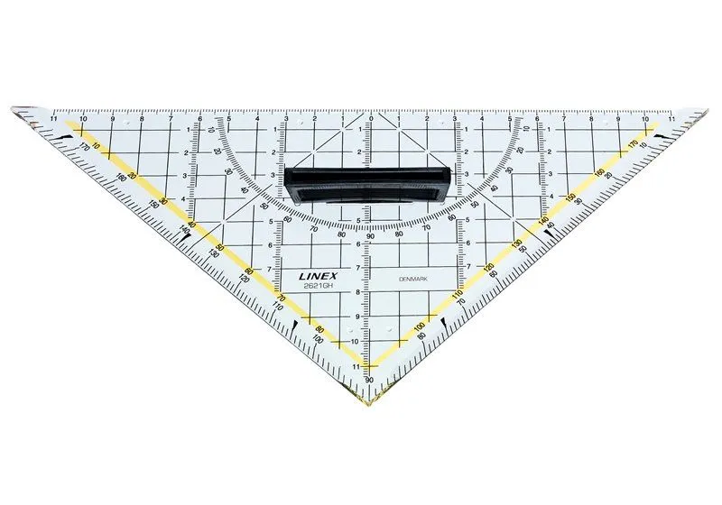 Geometritrekant Linex, 21 cm, 45 grader