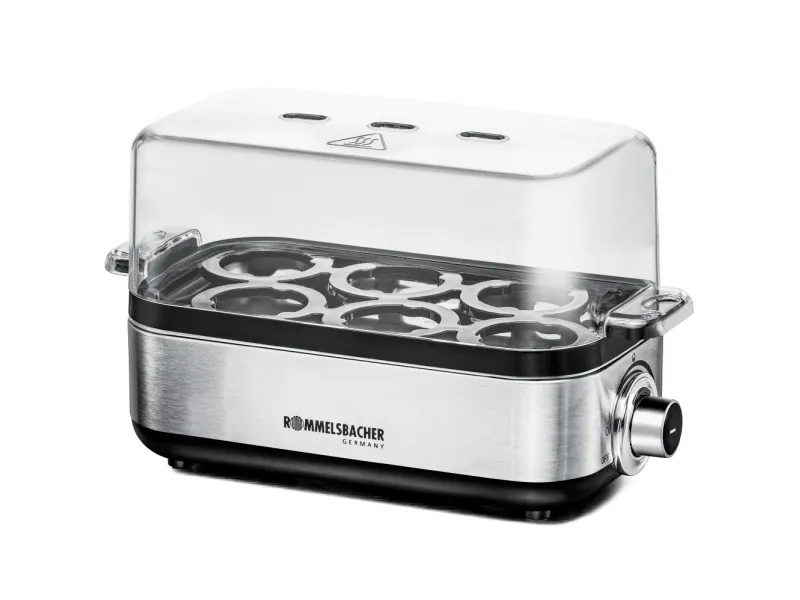 Rommelsbacher ER 600, 6 egg, Rustfritt stål, Rustfritt stål, Transparent, 400 W, 230 V, 228 mm
