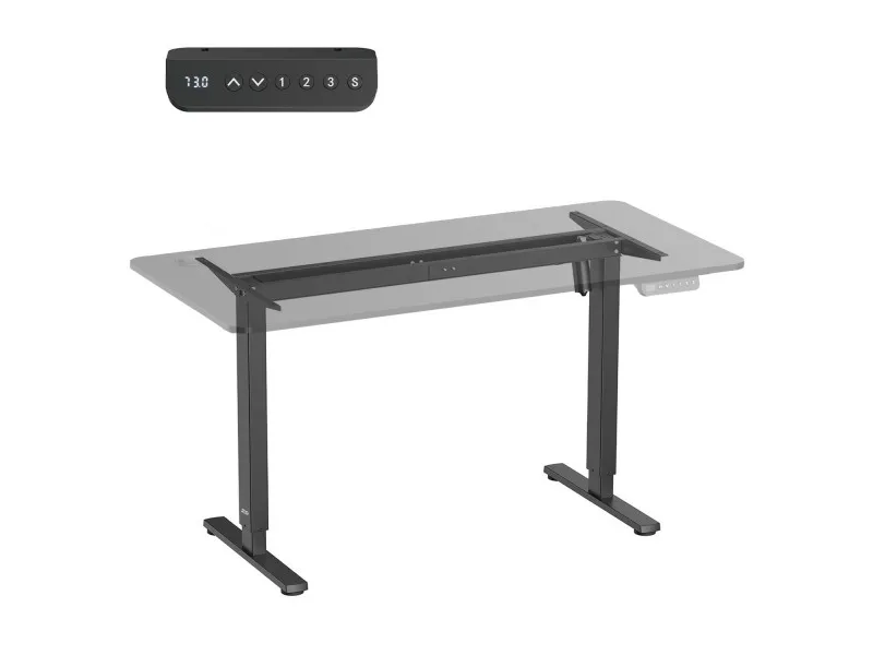 Elektrisk skrivebord Ergo Office høydejusterbart maks. 1160 mm maks. 80 kg uten bordplate svart ER-400 B