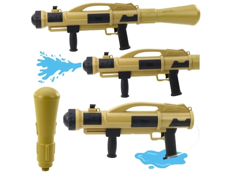 LeanToys vannpistol Bazooka med pumpe 73 cm beige 1100 ml