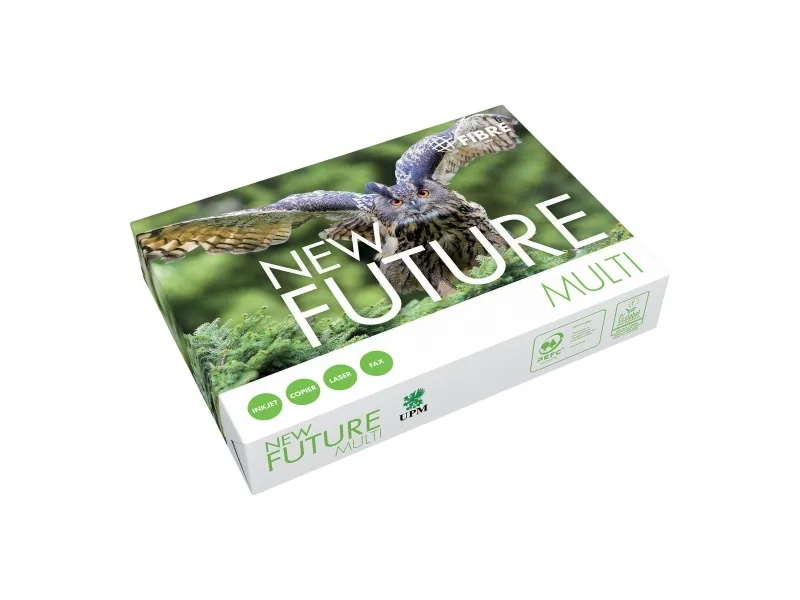 Printerpapir New Future Multi A4 hvid 80g - (kasse med 5 pakker á 500 ark)