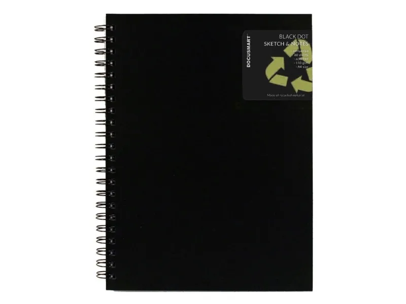Skitseblok A4 Med PP Front Sort