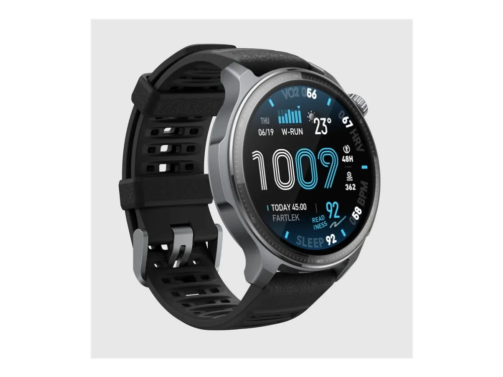 Amazfit Balance 2 XT - Fiberforsterket polymer - smartklokke med stropp - silikon - håndleddstørrelse: 140-210 mm - display 1.5 - Bluetooth, Wi-Fi, NFC - 38 g - svart