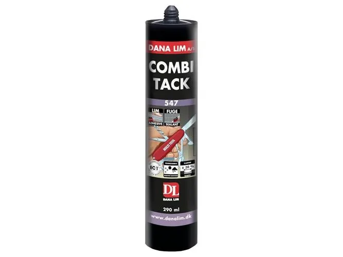 Combi Tack 547, 290ml - Sort, neutralhærd. 1-komponent hybrid fugemasse/fugelim