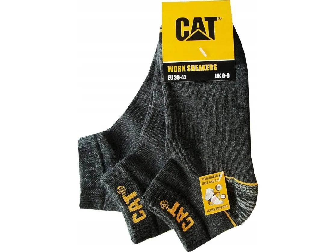 Herresokkene CAT grå 43/46 3-pk