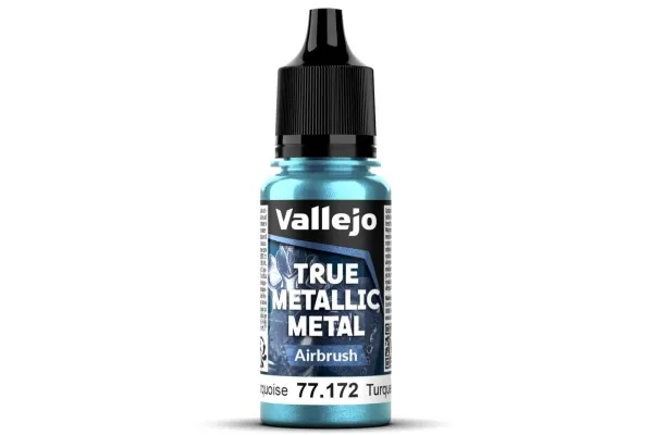 Vallejo 77.172 True Metallic Metal - Airbrush - Hydra Turquoise (18 ml)