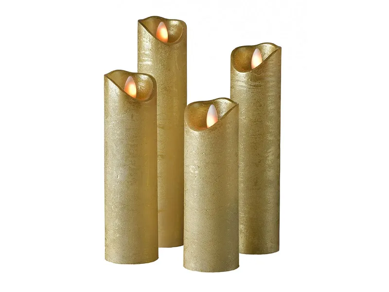 Julepynt Sompex Sompex Shine Led stearinlys, sett med 4, fjernstyrt, timerfunksjon, multiled