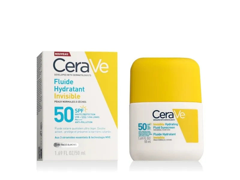 Cerave Invisible Hydrating Fluid Sunscreen Spf50 50ml