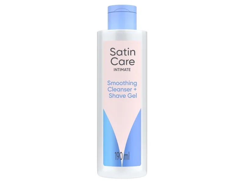 Satin Care Intimate Smoothing Cleanser + barberhøvel for intimområdet, 190 ml