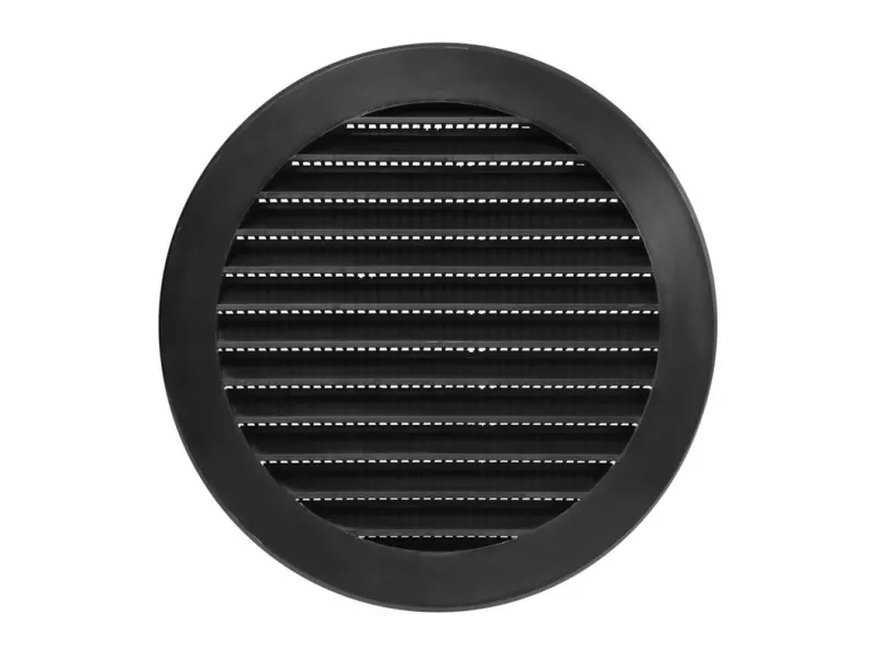 Europlast ventilasjonsgitter i plast Ø125 mm svart