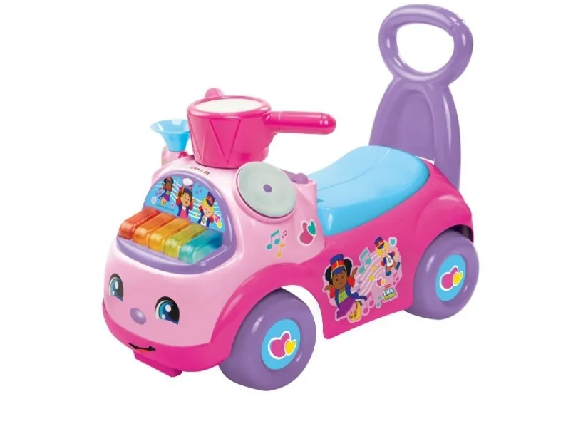 Pulio Fisher price musikalsk parade ride rožinis
