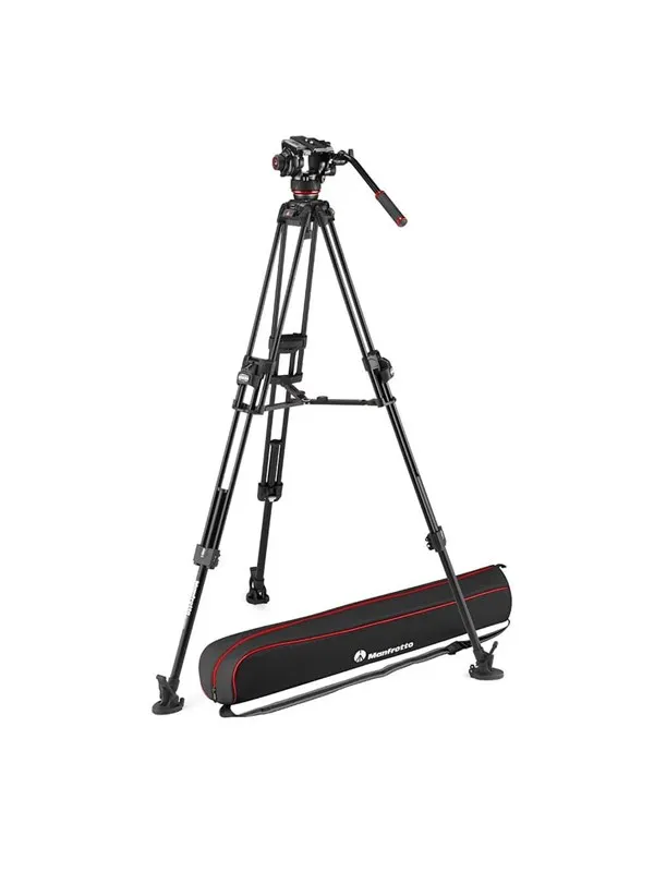 Manfrotto Video Tripod Kit 504X + 645 Fast Twin Aluminium