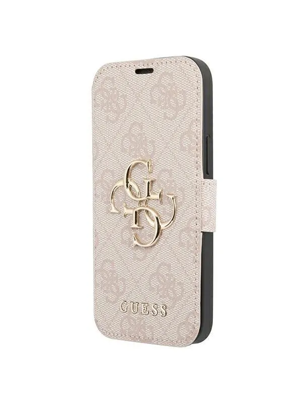 Guess iPhone 13 Pro Max Etui Metal Logo Rosa
