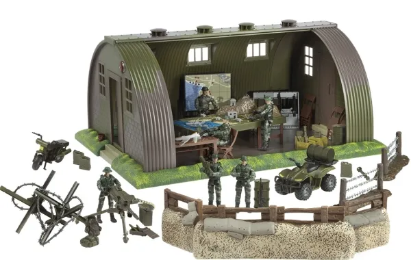 World Peacekeepers 1:18 MilitærBase med 6 actionfigurer