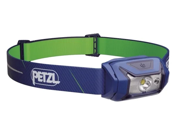 Petzl Tikka Core, Hodebåndslommelykt, Blå, Knapper, Batterinivå, IPX4, LED