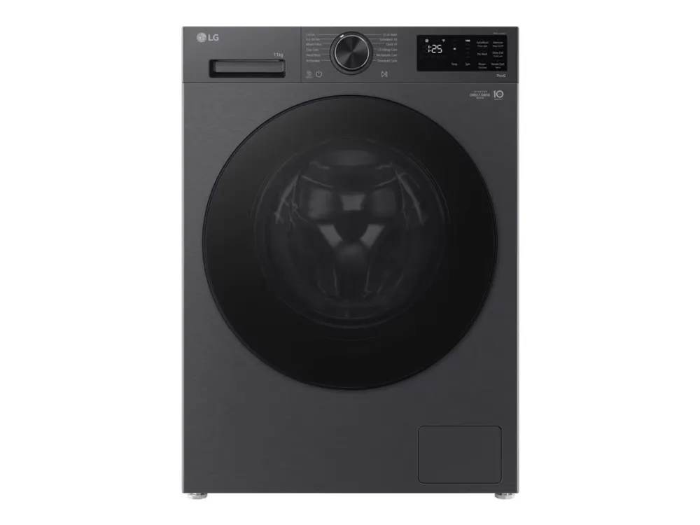 LG F4X5011TBB - Vaskemaskin - Wi-Fi - bredde: 60 cm - dybde: 62 cm - høyde: 85 cm - frontileggelse - 11 kg - 1400 rpm - mattsvart