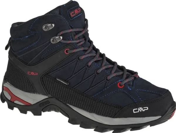 Trekkingsko for menn CMP Rigel Mid Trekking Shoe Wp Asphalt / Syrah r. 46 (3Q12947-62BN)