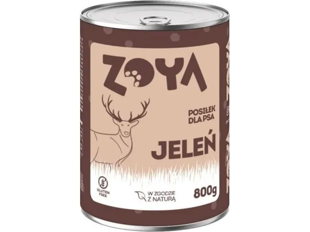 ZOYA Hjorteboks - Våt hundemat - 800g