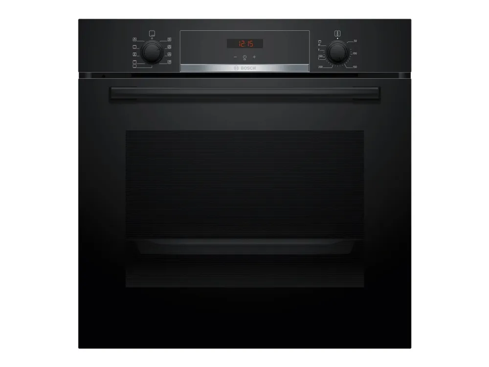 Bosch Serie | 4 HBA514BB3 - Ovn - innebygd - fordypning - bredde: 56 cm - dybde: 55 cm - høyde: 58.5 cm - med selvrens - Klasse A+ - svart