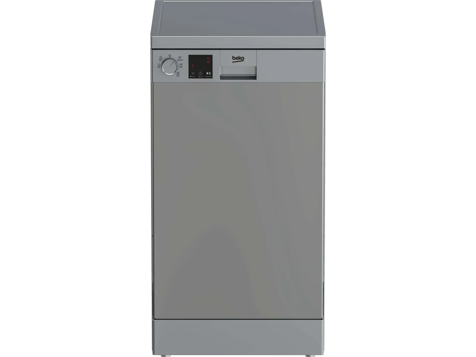 Beko DVS05024S - Oppvaskmaskin - bredde: 44.8 cm - dybde: 60 cm - høyde: 85 cm - sølv