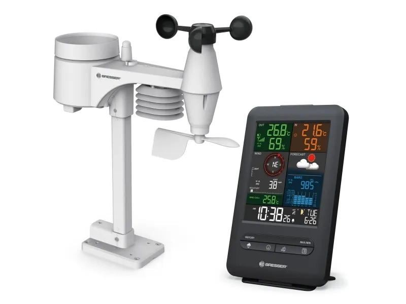 Bresser Optics 7002525, Inne hygrometer, Inne Termometer, Utendørs Barometer, Utendørs Fuktighetsmåler, Utendørs..., Barometer, Barometer, Hygrometer, Termometer, -40 - 60 °C, -40 - 60 °C, 150 m